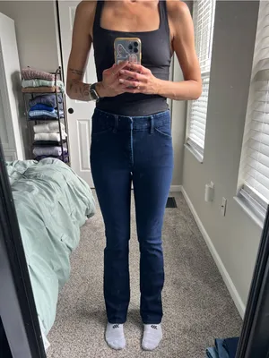 Express Dark Blue Boot Cut Jeans thumbnail 2