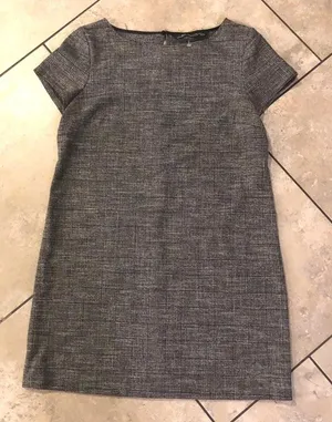 Gray and black straight mini dress never worn thumbnail 1