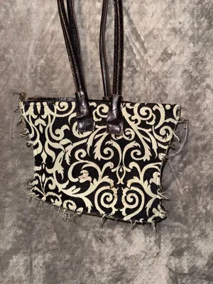 Kristine Accessories Bohemian Patchwork Fabric and Faux Leather Tote Bag thumbnail 5