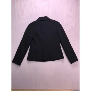 Talbots Wool Blend Blazer Women 10 Black Gold Button Collared Professional thumbnail 9