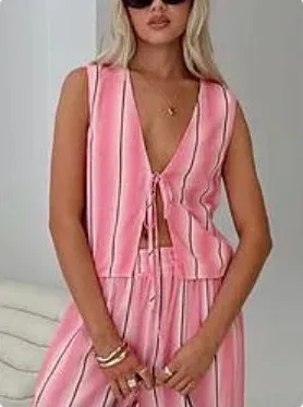 Princess Polly Pink Gentle Vest Top thumbnail 1