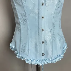 Corset Top Strapless Ruffle Iridescent Women Size Medium‎ Women Lace-Up Romantic thumbnail 9