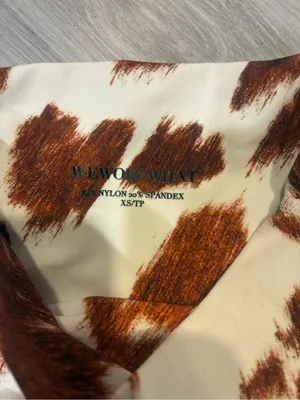 Weworewhat Cow Print womens‎ Leggings — Brown & Cream thumbnail 4