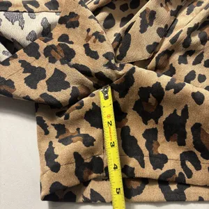 NWT Oddi Plus Sized Leopard Animal Print Corduroy Belt Paper Bag‎ Shorts Size 2X thumbnail 6