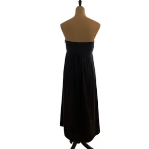 Banana Republic Womens Black 100% Silk Strapless Pleated Midi Dress Size 10 thumbnail 3