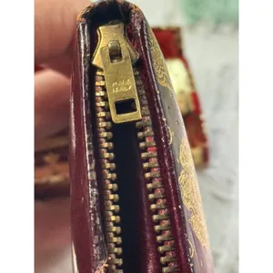 Vintage‎ Italian Coin Purse Lipstick Holder Set Ornate Gold Red thumbnail 8