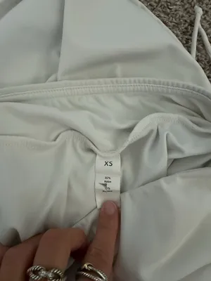 White mini skirt with built in shorts thumbnail 5