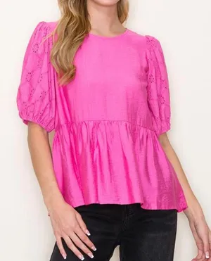 Staccato Puff Sleeve Top thumbnail 1