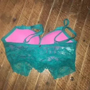 Victoria’s Secret teal lace S Lovecore Bralette thumbnail 3