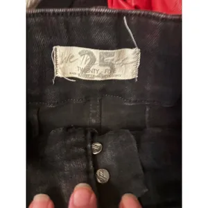 Free People We The Free High Rise Flare Jeans Washed Black Size 25 Double Button thumbnail 7