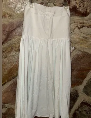 Commense Leisure Pockets Maxi Skirt size small White thumbnail 7