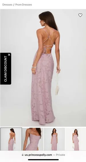 celena maxi dress light pink burnout princess polly thumbnail 2