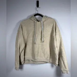Aerie Sandy Ribbed Cropped Hoodie thumbnail 3