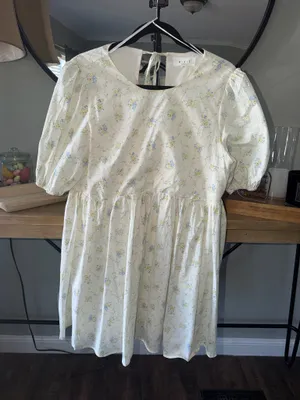 Mabel Dress Floral Mini MABLE Babydoll Open Back Small thumbnail 1