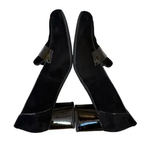 Clarks Unstructured Un Cosmo Way Black Suede Patent Leather Block Heel 8.5‎ thumbnail 5