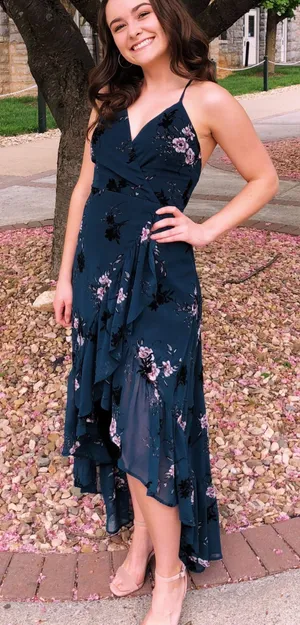 Abbeline Dress Blue floral thumbnail 1