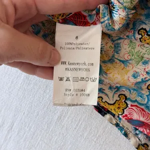 KAS New York Anthropologie Winterstar Mandala Print Blouse Women 6 Multi-Color thumbnail 7