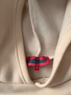 Edikted Mon Cheri hoodie in cream thumbnail 3