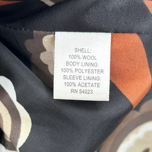 Y2K‎ Banana Republic Womens 100% Wool Pea Coat Jacket Rust Orange Size Small thumbnail 6