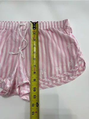 Victoria's Secret Pink & White Lounge Shorts with matching Black VS Top thumbnail 9