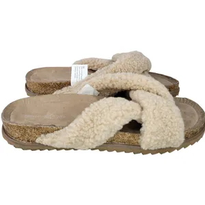Treasure and Bond Sherpa Slide Sandals Cream Women Size 6‎ Comfort Cozy Warm thumbnail 9
