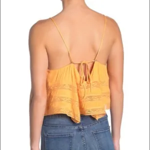 Free People Home Again Tank Top Cropped Orange NWT size Extra Small thumbnail 2