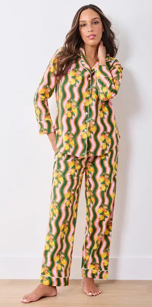 Print Fresh Long PJ Set Lemon Twist  thumbnail 1