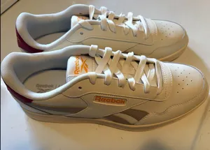 Reebok White Athletic Sneakers with Red and Orange Accents size 11 new thumbnail 1