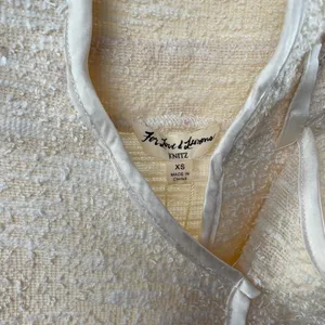 NWT For Love and Lemons x Free People Knitz Andi Mini Skirt in Cream‎ Size XS thumbnail 3