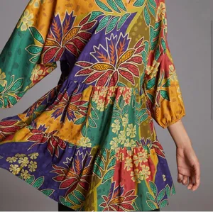 Anthropologie Floral Flowy Mini Dress, Size XS thumbnail 5