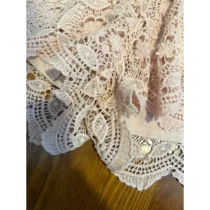 Torrid Blush Pink Floral Lace Scalloped Hem Shorts Size 1 Elastic Waist Tie thumbnail 12