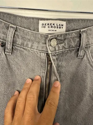 Derek Lam Crosby Maja Barrel Leg Gray Wash Jean Women’s Sz 26 thumbnail 4