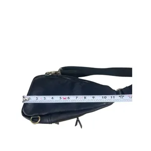 Antik Kraft Black Leather Sling Backpack Crossbody Bag Convertible Travel Purse thumbnail 10