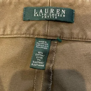 Ralph‎ Lauren Olive Green Wide Leg Pants Petite thumbnail 4