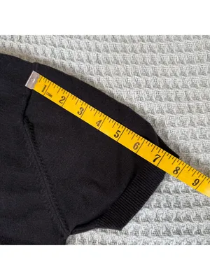 Vintage Y2K Gap Short Sleeve Sweater Womens Medium Black 100% Cotton Shell Top thumbnail 5