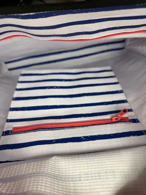 SCOUT blue and white striped utility tote bag thumbnail 6