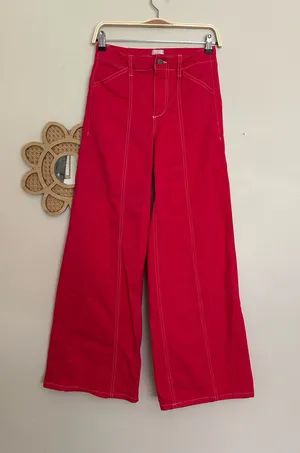 Maeve wide leg high rise pants thumbnail 1