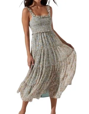 Nwt ASTR The Label Floral Smocked Tiered Dress thumbnail 1