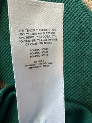 TNA Aritzia Green Long Sleeve Top Crop Waffle S thumbnail 6