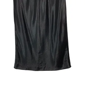 Heartloom Black Satin‎ Midi Skirt Elastic Waist Minimalist Chic Trendy Small thumbnail 3