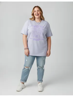 LCM International XL Graphic Tee Lavender Kawaii Cat Pizza Palace Tokyo T-Shirt thumbnail 5