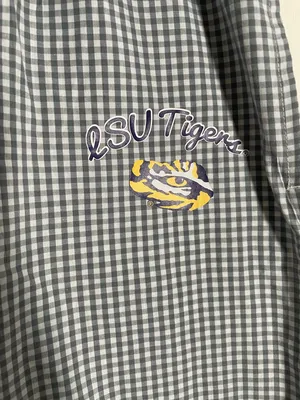 Source Unknown LSU Tiger Gingham Lounge Pants with‎ Drawstring Size Large thumbnail 2