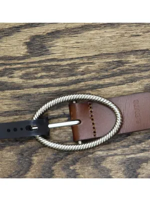 NWT Levi's Two-in-One Twisted-Buckle Reversible Belt 1.25 in. Tan / Blue XL thumbnail 7