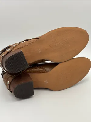 Patrizia Strappy Faux Leather Dressy Boots Studded‎ Ankle Booties Braided Strap thumbnail 9