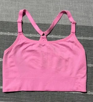 All in Motion Women Large Pink Seamless Adjustable‎ Racerback Sports Bra thumbnail 1