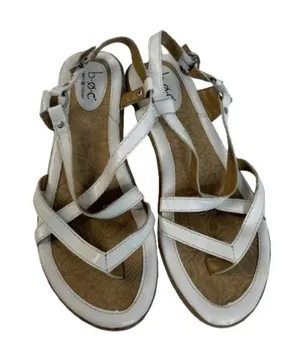 Born concept Women's White Strappy Sandals thumbnail 1