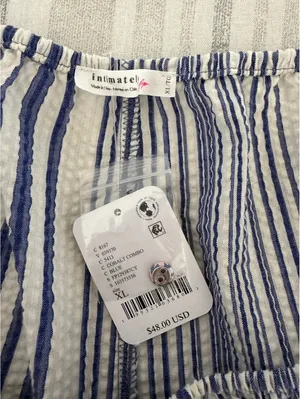 Free People Home By 8 Boxers Cobalt Size XL Striped Loungewear Comfy Bohemian thumbnail 4