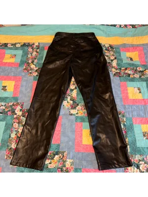 Abercrombie & Fitch 30/10L The '90s Straight Ultra High Rise Faux Leather Pants thumbnail 5