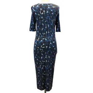 Love Moschino Womens‎ US 6 Abstract Floral Sweater Dress Blue Gray White thumbnail 2