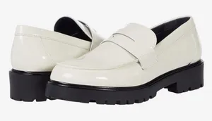 Steve Madden Lotto Lug Sole White Loafers thumbnail 1